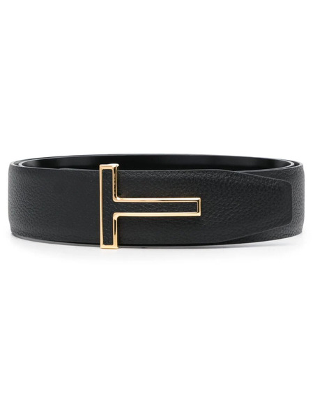  Tom Ford Logo-buckle Leather Belt - Black 