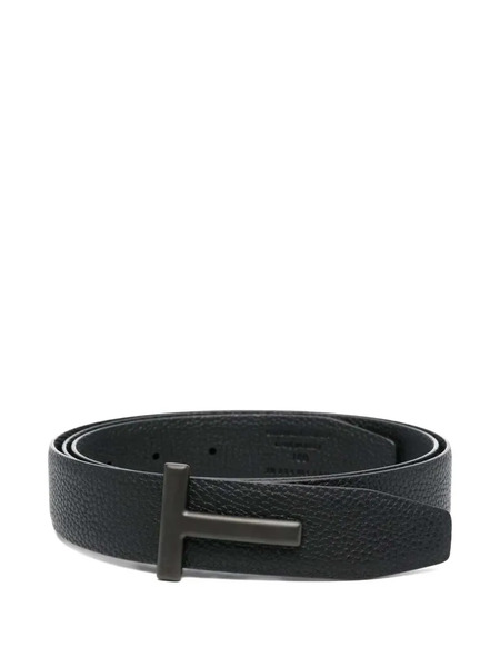  Tom Ford Logo-buckle Leather Belt - Black 