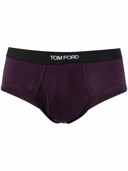  Tom Ford Logo Cotton Briefs - Purple 