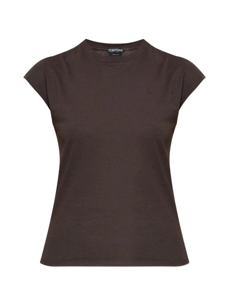  Tom Ford Logo-embroidered T-shirt - Brown 