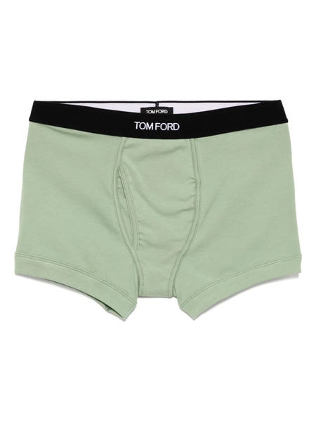  Tom Ford Logo Jacquard Boxer Brief - Green 