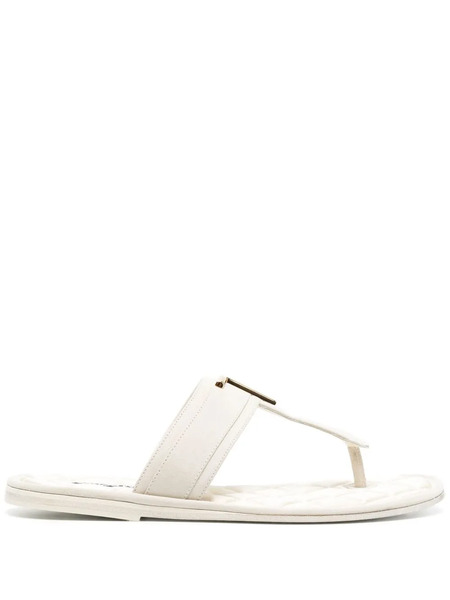  Tom Ford Logo-plaque Sandals - Neutrals 