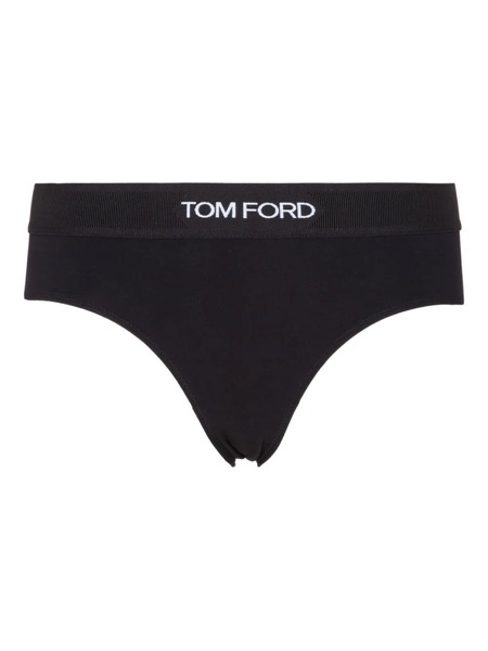  Tom Ford Logo-waistband Briefs - Black 