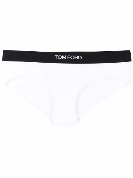  Tom Ford Logo-waistband Briefs - White 
