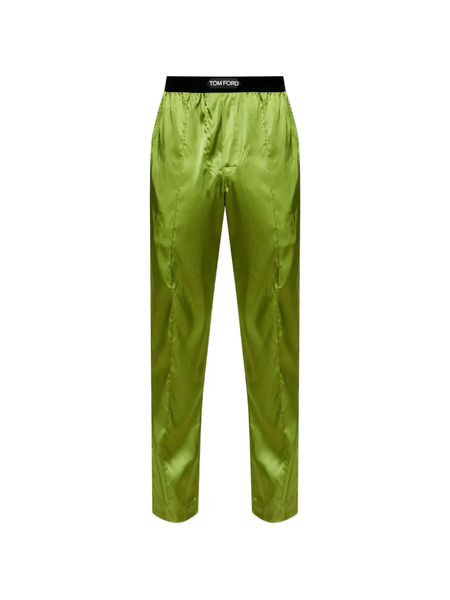  Tom Ford Logo-waistband Pyjama Bottoms - Green 