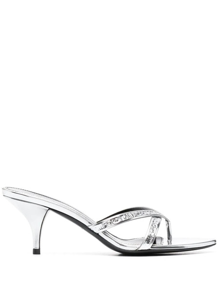  Tom Ford Metallic Leather Sandals - Silver 