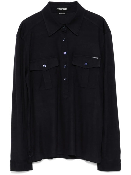  Tom Ford Military Shirt - Blue 