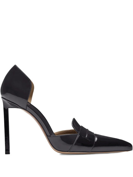  Tom Ford 105 Mm Eva D'orsay Patent Leather Pumps - Black 