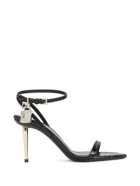  Tom Ford Padlock-detail Heeled Sandals - Black 