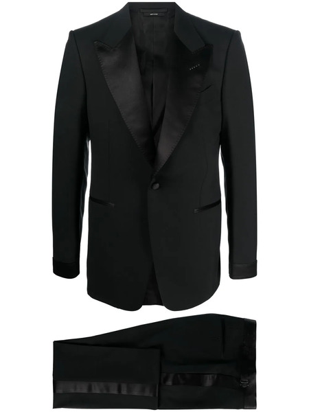  Tom Ford Peak-lapel Wool Suit - Black 