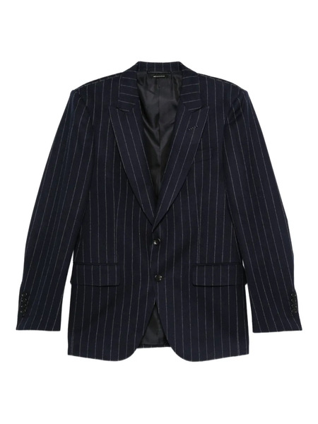 Tom Ford Pinstripe Wool Jacket - Blue 