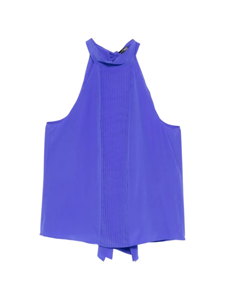  Tom Ford Pleated Tie Neck Top - Purple 