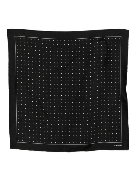  Tom Ford Polka-dot Pocket Square - Black 