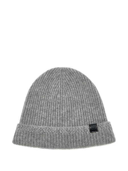  Tom Ford Ribbed-knit Patch Hat - Grey 