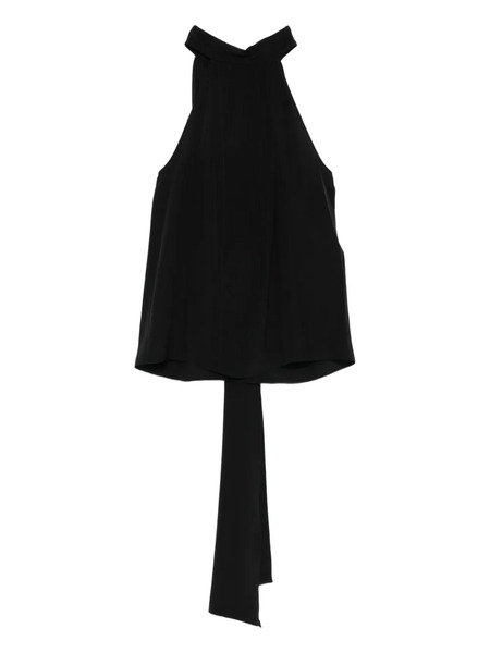  Tom Ford Ribbed Tie-neck Blouse - Black 