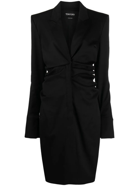  Tom Ford Ruch Tailored Midi Dress - Black 