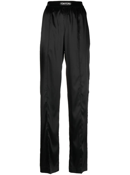  Tom Ford Satin Pajama Pants - Black 