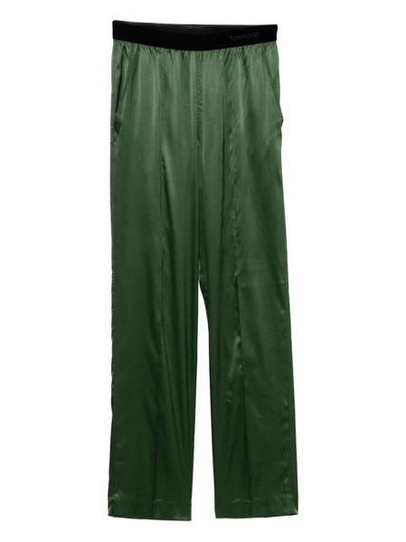  Tom Ford Satin Trousers - Green 