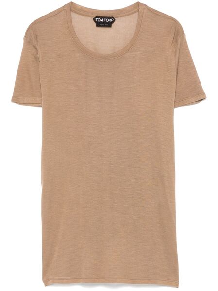  Tom Ford Semi-sheer T-shirt - Brown 