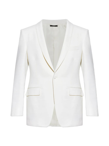  Tom Ford Shawl-lapel Pocket Blazer - White 