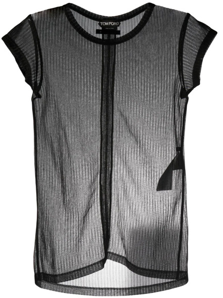 Tom Ford Sheer Crewneck T-shirt - Black 