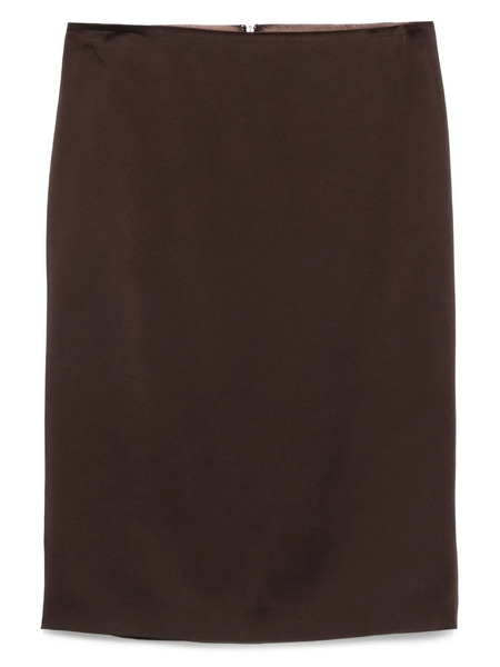  Tom Ford Silk Pencil Skirt - Brown 
