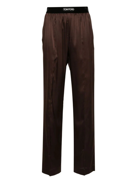  Tom Ford Straight-leg Pyjama Bottoms - Brown 