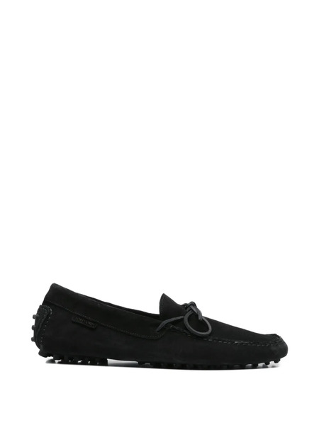  Tom Ford Suede Tie Loafers - Black 