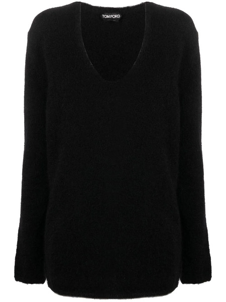  Tom Ford V-neck Knitted Jumper - Black 