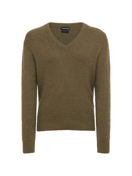  Tom Ford V-neck Long-sleeved Sweater - Green 