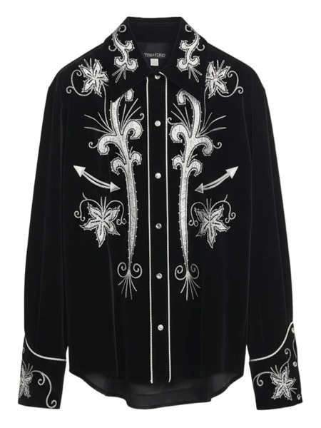  Tom Ford Velvet Shirt - Black 