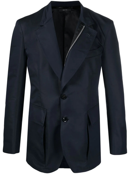  Tom Ford Zipped-up Single-breasted Blazer - Blue 
