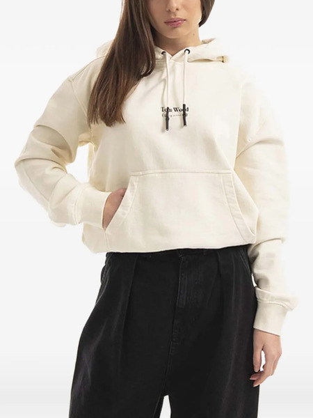  Tom Wood Logo-print Hoodie - Neutrals 