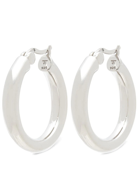  Tom Wood Medium Classic Thick Hoop Earrings - Silver 