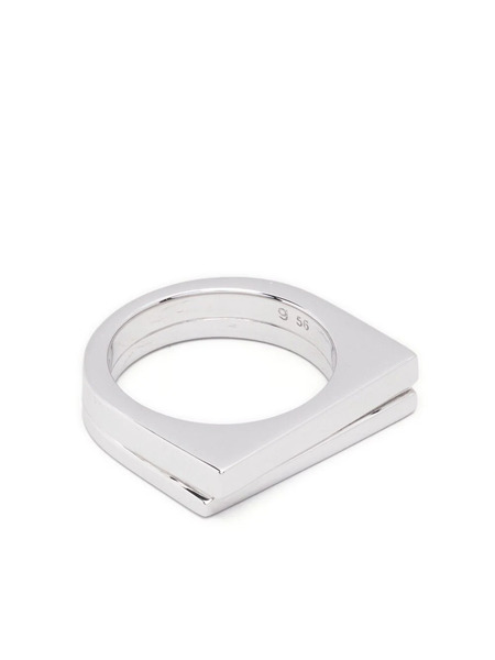  Tom Wood Step L Layered Ring - Silver 