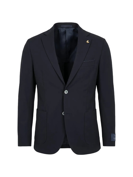  Tombolini Notched Lapel Blazer - Blue 