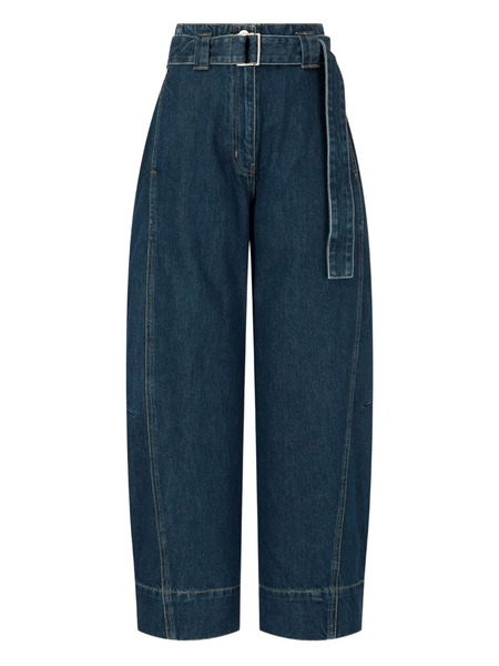  Tomboy Belted Panelled Denim Trousers - Blue 