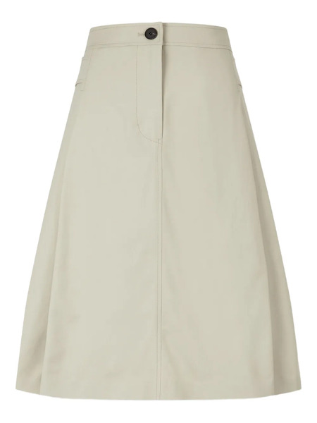  Tomboy Belted Pleated Midi Skirt - Neutrals 