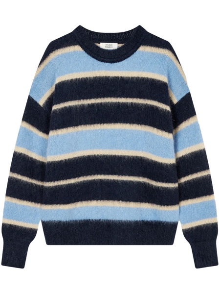  Tomboy Brushed-finish Sweater - Blue 