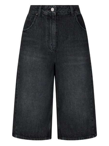  Tomboy Button-fastening Denim Pants - Black 