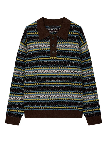  Tomboy Button-fastening Sweater - Brown 