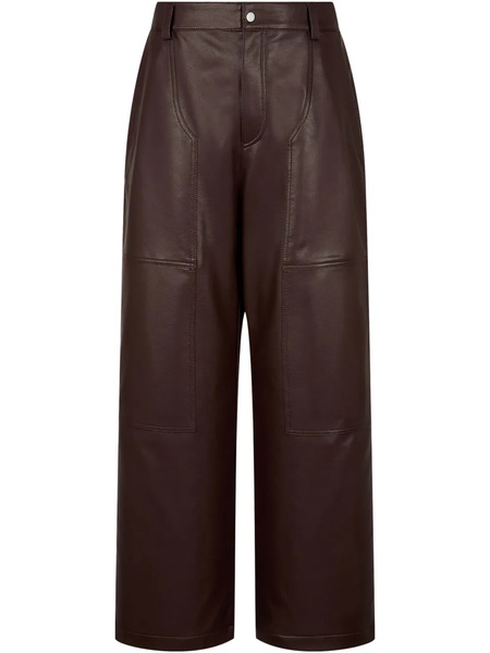  Tomboy Button-fastening Trousers - Brown 