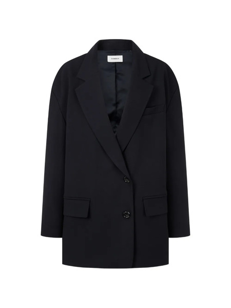  Tomboy Buttoned Maxi Blazer - Blue 