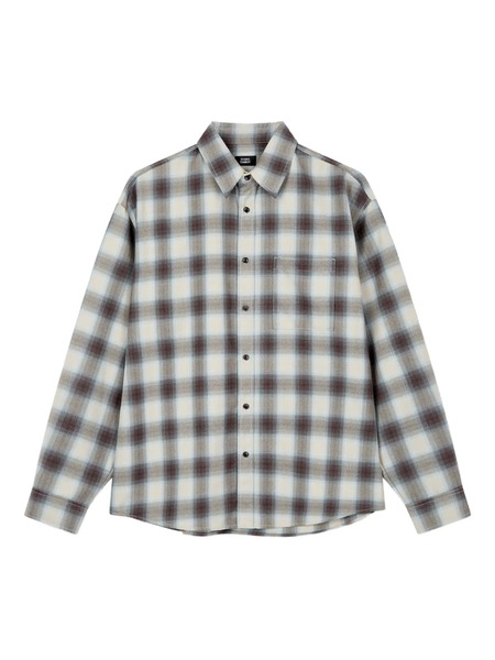  Tomboy Check-pattern Shirt - Grey 