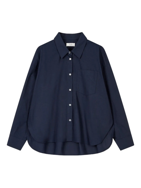  Tomboy Chest-pocket Shirt - Blue 