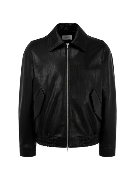  Tomboy Collared Bomber Jacket - Black 