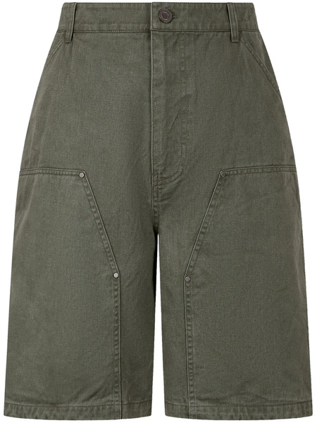 Tomboy Contrast-stitching Shorts - Green 