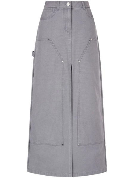  Tomboy Cotton Midi Skirt - Blue 