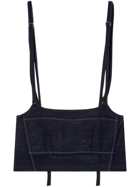  Tomboy Cropped Layered Top - Blue 