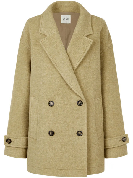  Tomboy Double-breasted Coat - Neutrals 